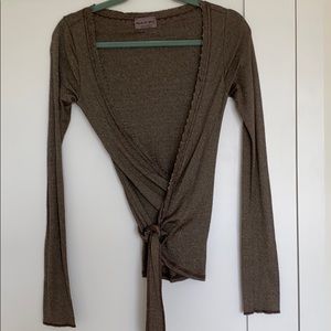 Michael Stars long sleeve wrap around shirt